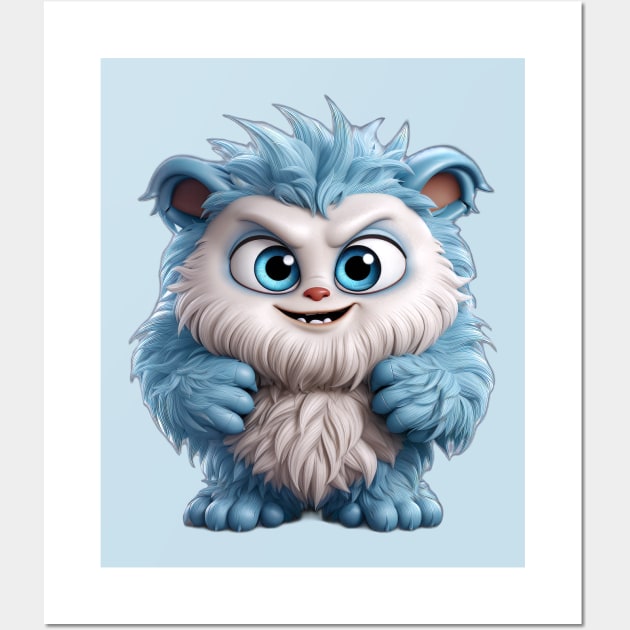 Cute Yeti Wall Art by ZombieTeesEtc